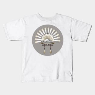 White Mana Symbol in a Japanese Traditional Style- for fans of Magic the Gathering Kids T-Shirt